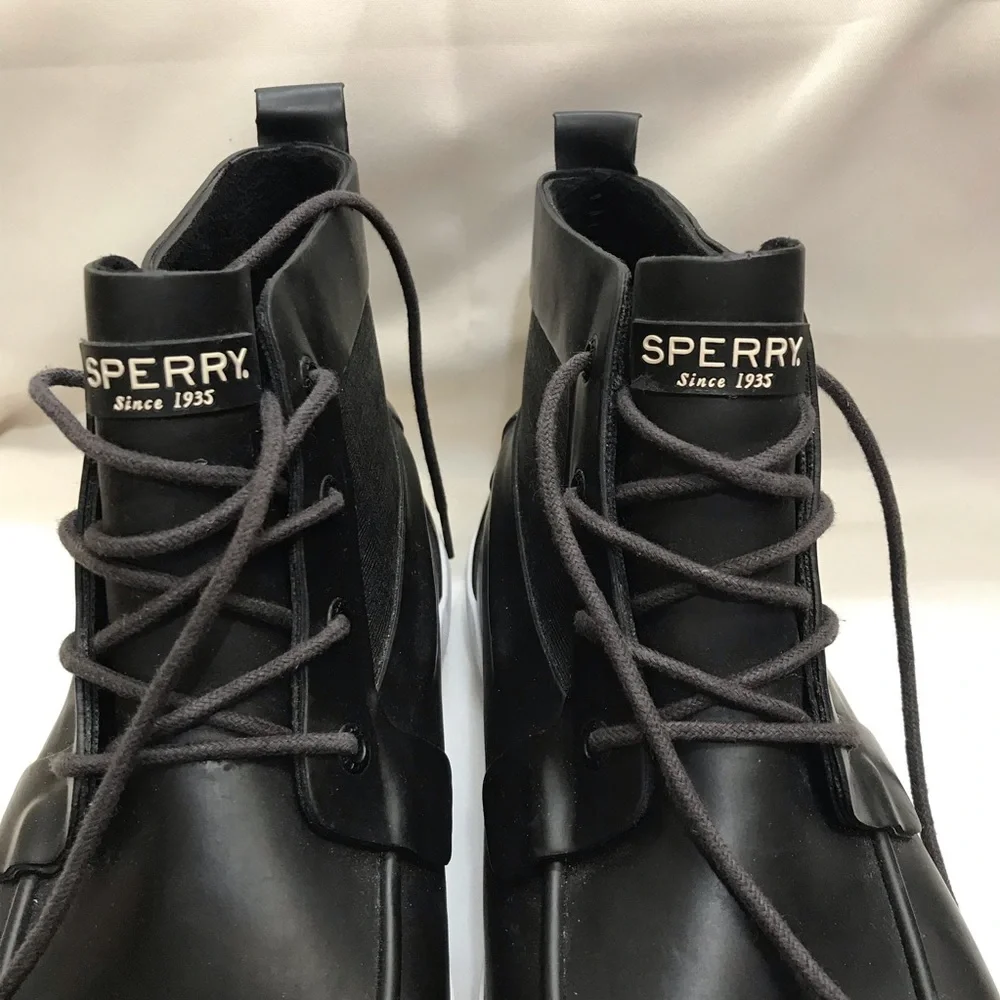 Sperry Top-Sider Mens Cutter Waterproof Rubber Rain Boot, Black, 11 M, STS17288